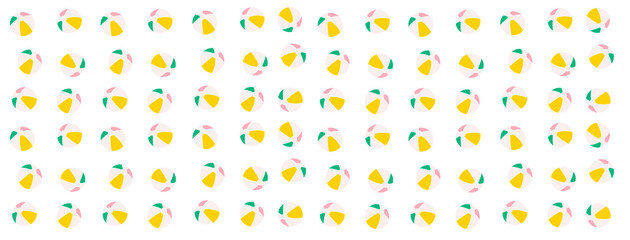 set of summer icons pattern background