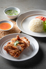Hainanese Fried chicken "Kao Mun Gai Tod"