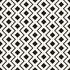 Vector seamless pattern. Repeating geometric elements. Stylish monochrome background design.