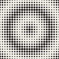 Vector seamless pattern. Repeating geometric elements. Stylish monochrome background design.