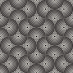 Vector seamless pattern. Repeating geometric elements. Stylish monochrome background design.