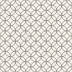 Fototapeta premium Vector seamless pattern. Repeating geometric elements. Stylish monochrome background design.