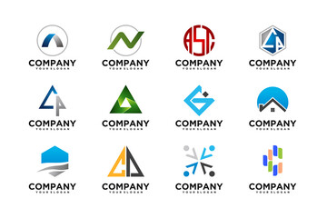 set of random logo creative, reference logo for your business