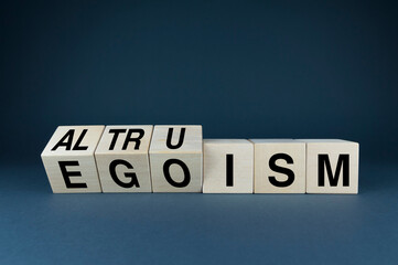 Egoism or altruism, cubes change the word