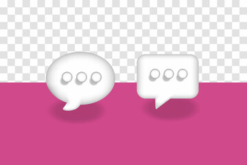 white speech bubble chat icon collection set of posters and banner sticker concept. vector eps 10 editable © Muhammad Muhdi