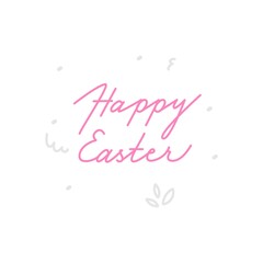 Vector easter card with lettering text