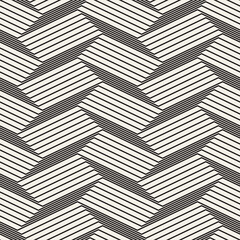 Vector seamless pattern. Repeating geometric elements. Stylish monochrome background design.