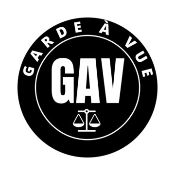 Symbole GAV garde &agrave; vue