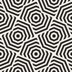 Vector seamless pattern. Repeating geometric elements. Stylish monochrome background design.