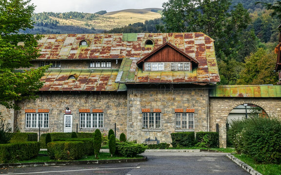 Old house with rusty rooft - city architecture