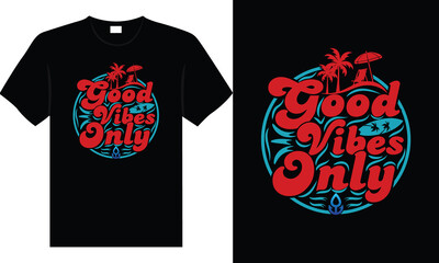 Retro 70's Good Vibes Only T-Shirt