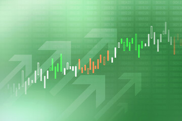 2d rendering Stock market online business concept. business Graph
