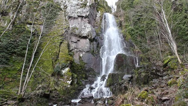 Waterfall of Nideck located in the Bruche Valley Vosges Alsace in France
