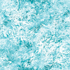 Seamless vintage pattern, blue flowers,Plant in watercolor. Mimosa, acacia and other plants on a branch. Blossoming acacia or caragana tree. Fashionable background. Abstract splash of paint. 