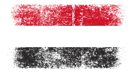 Yemen Flag Distressed Grunge Vintage Retro. Isolated on White Background