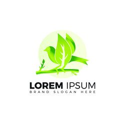 Bird logo design lafe vector template