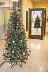 Decoration of business centers and shops in the form of Christmas toys a