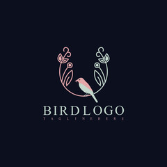 Bird logo design lafe vector template