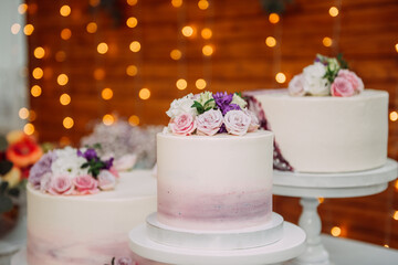 Obraz na płótnie Canvas A cascade of cakes for a wedding 3891.
