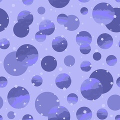 Very peri background of the universe. Seamless vector pattern with planets in the color of the year. - 487602787