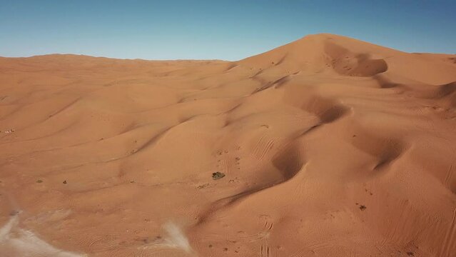 4K Footage, Aerial view of the Sahara Desert, near Taghit, Algeria 