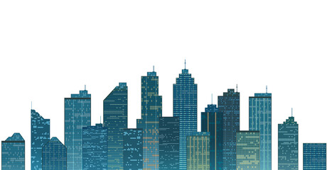 city ​​building illustration white background