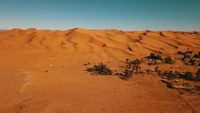 4K Footage, Aerial view of the Sahara Desert, near Taghit, Algeria 