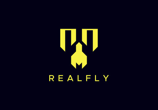 Building and Airplane Fly and Grow icon real estate construction property professional premium vector business logo design editable template