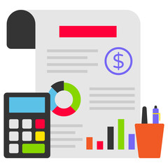 determine worst case scenario Concept, operational potential costs Vector Icon Design, Business Finance Symbol, Treasury and Capital Budget Sign, Financial Planning and Control stock illustration