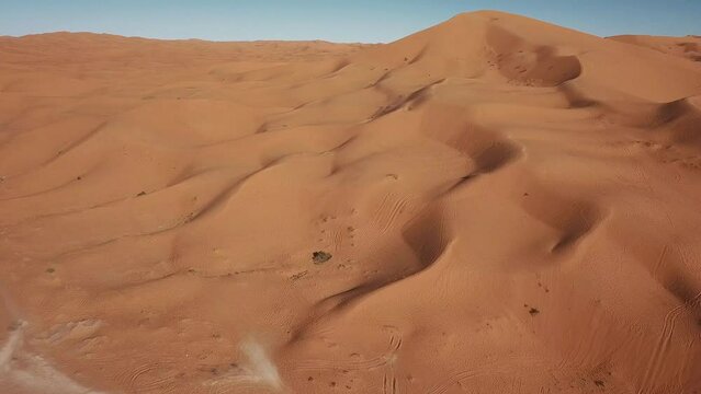 4K Footage, Aerial view of the Sahara Desert, near Taghit, Algeria 