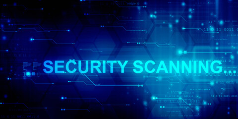 2d illustration security scanning  concept
