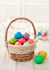 Basket with Easter eggs