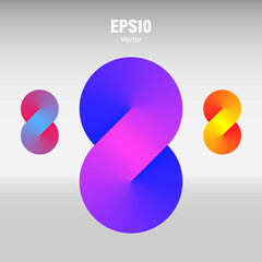 Infinity logo. creative colorful infinity symbol.