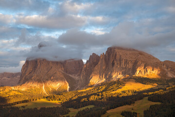 Alpenglühen in den Dolomiten