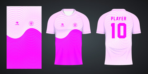 pink sports shirt jersey design template