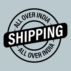 'all over india shipping' vector icon. logistics management abstract.