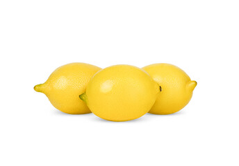 Whole lemons isolated on a white background.