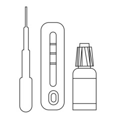 Rapid test kit equipment vector symbol icon