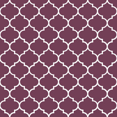 Purple moroccan tiles seamless pattern.