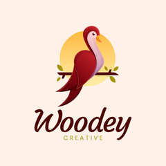 Awesome red swan logo design