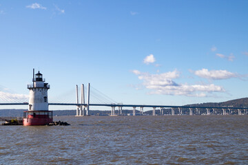 Sleepy Hollow Lighthouse along the Hudson River in Sleepy Hollow New York