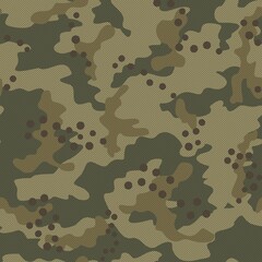 Fototapeta premium Abstract camouflage vector texture with mesh pattern, repeat background. EPS