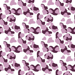 Creative cheetah camouflage seamless pattern. Camo leopard elements background.