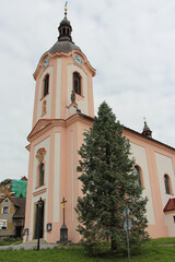 Fototapeta premium STRAMBERK, Czech Republic - August 19, 2021: Church of St. John of Nepomuk (Štramberk).
