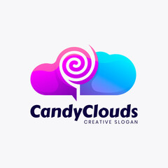 Cloud candy colorful logo design