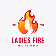 Ladies fire ball logo design