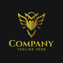 Luxury unique owl logo design
