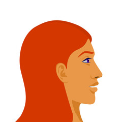 Woman talking with somebody. Communication on social networks and in the meeting