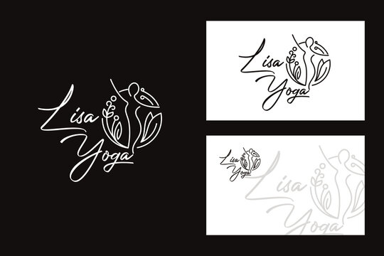 Minimal Yoga logo design for instructor, Meditation logo, Yoga Coaching logo, Minimalist logo design