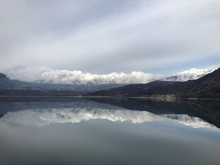 clouds over the lake